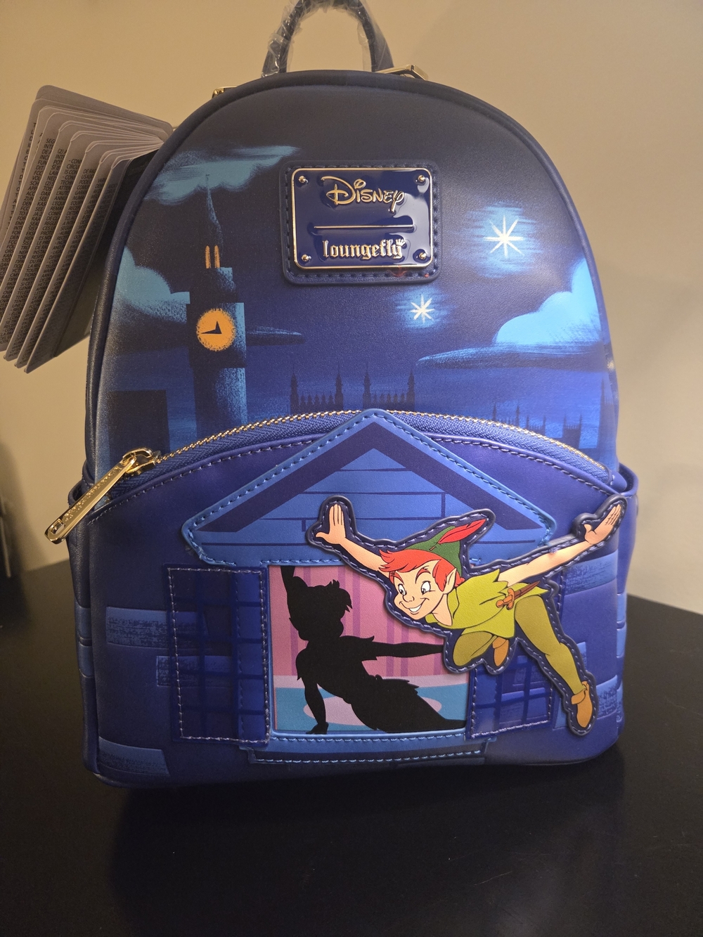 Loungefly Disney Peter Pan Night Sky Mini Backpack - Blue with Gold Hardware